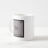 Bc - Zakelijke Kat Grappig Chemie Elementsymbool Koffiemok (Voorkant links)