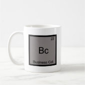 Bc - Zakelijke Kat Grappig Chemie Elementsymbool Koffiemok (Links)
