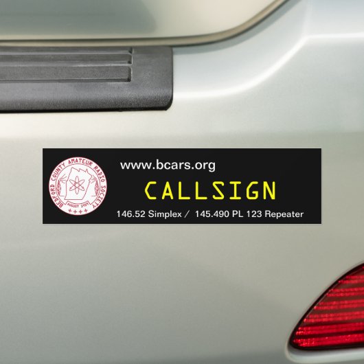 BCARS Bumpersticker 2012-101 BG (zwart) (Op auto)