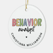 BCBA-cadeautjes voor aangepaste naam Gedragsanalys Keramisch Ornament (Links)