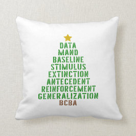 BCBA-kerstdecor, ABA-therapie, BCBA-Gift; Kussen
