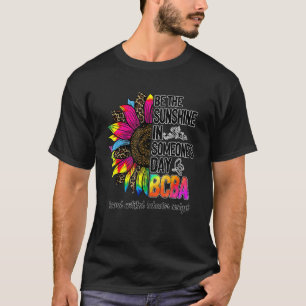 Bcba-zonnebloem is het zonnebaasthermisch gedrag t-shirt