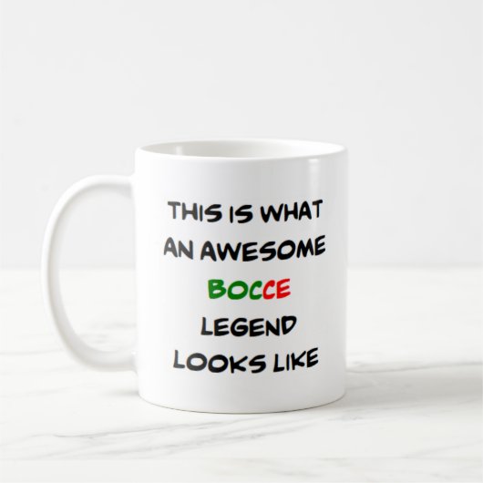 bcce legende , geweldige koffie - mok (Links)