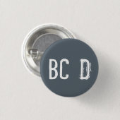"BCD" Alfabet Collectible (#4) Ronde Button 3,2 Cm (Voorkant /achterkant)