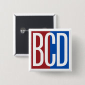 BCD vierkante knop Button 5,1 Cm (Voorkant /achterkant)