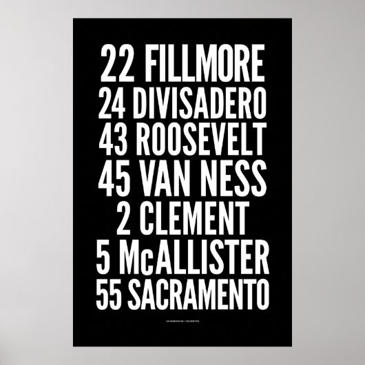 BCL  Classic San Francisco Scroll Poster (Voorkant)