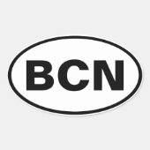 BCN Ovaal Decal Ovale Sticker (Voorkant)