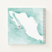 BCS | Palm Tree & Palapa Mexicaanse Beach Bucket L Notitieboek (Achterkant)