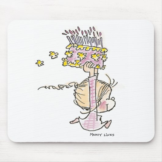 BD-001 Birthday Girl Running Muismat (Voorkant)