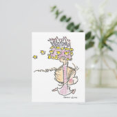 BD-001 Verjaardag Meisje Hardlopen Briefkaart (Staand voorkant)