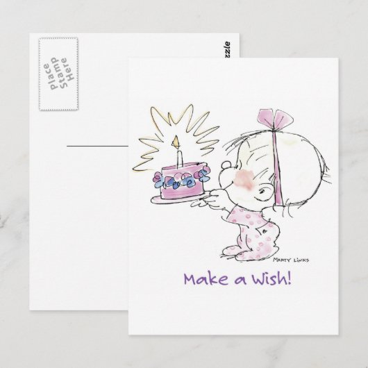 BD-002 Verjaardagswens Briefkaart (Voorkant / Achterkant)