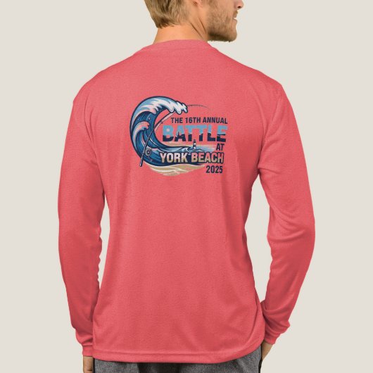 BD - 2025 SLAG BIJ YORK BEACH Tri-Blend SHIRT (Achterkant volledig)