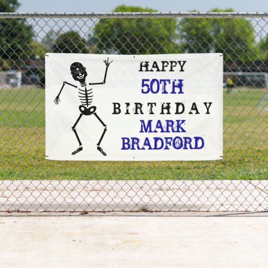 BD-banner, Skeleton-vredesbord, pagina's invoegen/ Spandoek (Insitu)