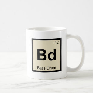 Bd - Bass Drum Muziek Chemie Periodiek Systeem Koffiemok