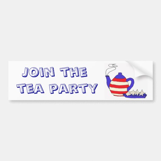 BD- Doe mee aan de Tea Party-sticker Bumpersticker (Voorkant)