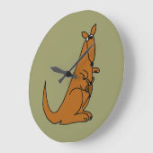 BD- Fun Kangaroo en Baby Wall Clock Grote Klok (Hoek)