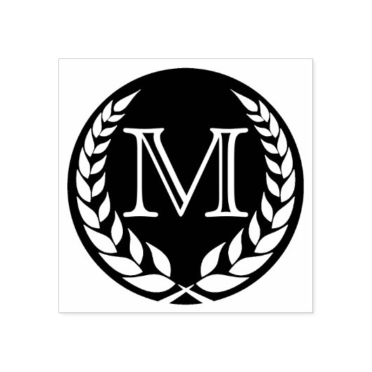 BD gekranst monogram Rubberstempel (Afrduk)