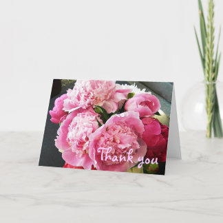 BD-Peony Floral Thank you card Bedankkaart