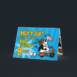 bd scooter cow - boyfriend kaart<br><div class="desc">Send your boyfriend a moo-velous birthday card this year - "Hurray it's my dear boyfriend's Bday!" relationship specific birthday greeting card. Inside text "Hope you're not 'two tired' to celebrate!"</div>