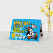 BD Scooter koe - Stap dochter Kaart (Gele Bloem)