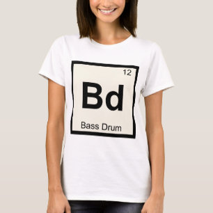Bd - Slagwerk Muziek Chemie Periodiek Systeem T-shirt