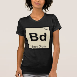 Bd - Slagwerk Muziek Scheikunde Periodiek Systeem T-shirt