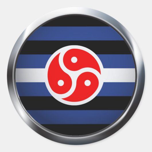 BD / SM PRIDE MEDAILLON RONDE STICKER (Voorkant)
