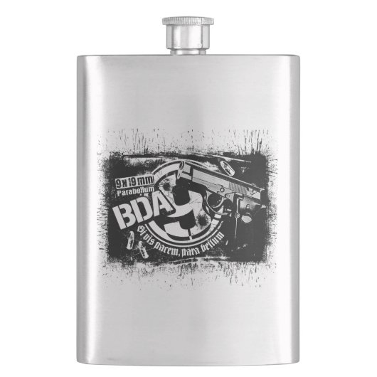 BDA 9 Heup Flask Klassieke Flask Heupfles (Voorkant)