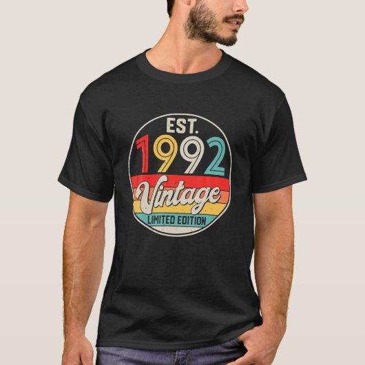 Bday 30 Year Old 1992 Limited Edition 30th T-shirt (Voorkant)