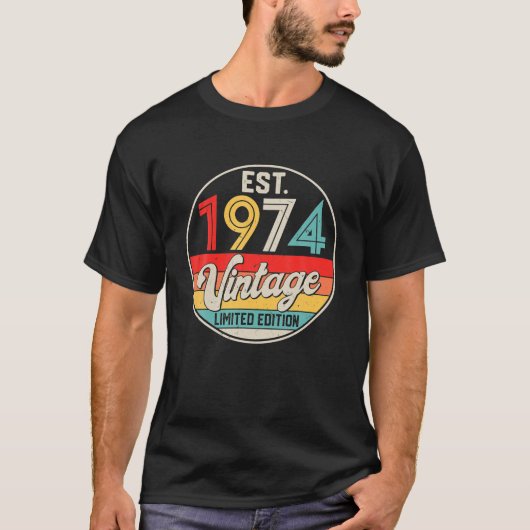 Bday 48 Year Old 1974 Limited Edition 48th T-shirt (Voorkant)