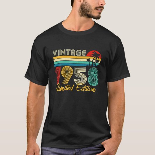 Bday 64 Year Old 1958 Limited Edition 64th T-shirt (Voorkant)