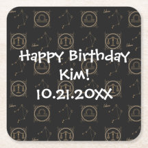 Bday Black & Gold Zodiaal Libra Astrology Star Sig