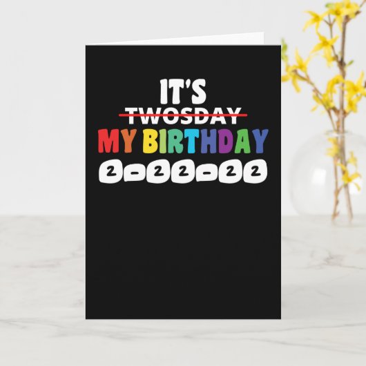 Bday Dinsdag 2 februari 2022 Kaart (Gele Bloem)