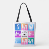 Bday Gift 8+8 Fotoraster aanpassen Sjabloon Tote Bag (Achterkant)