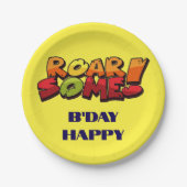 B'Day Happy Round Paper Bord (Voorkant)