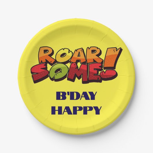 B'Day Happy Round Paper Bord (Voorkant)