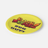 B'Day Happy Round Paper Bord (Gekanteld)