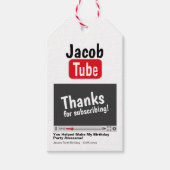 Bday Tube Bedankt voor het abonneren op Labels Cadeaulabel (Voorkant)