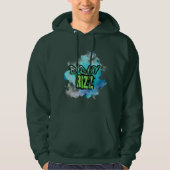 B'Day (Verjaardag) Rizz Groen en Monochromatisch B Hoodie (Voorkant)