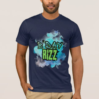 B'Day (Verjaardag) Rizz Groen en Monochromatisch B T-shirt