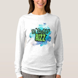 B'Day (Verjaardag) Rizz Groen en Monochromatisch B T-shirt