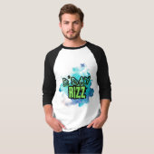 B'Day (Verjaardag) Rizz Groen en Monochromatisch B T-shirt (Voorkant volledig)
