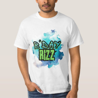 B'Day (Verjaardag) Rizz Groen en Monochromatisch B T-shirt