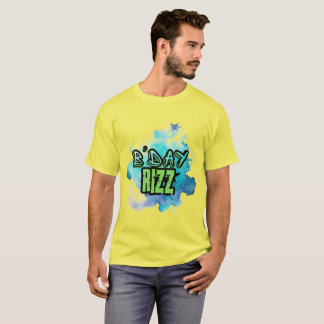 B'Day (Verjaardag) Rizz Groen en Monochromatisch B T-shirt