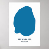 Bde Maka Ska - Minneapolis  kaart Poster (Voorkant)