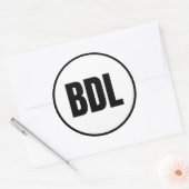 BDL - Hartford/Windsor Locks Classic Round Sticker (Envelop)