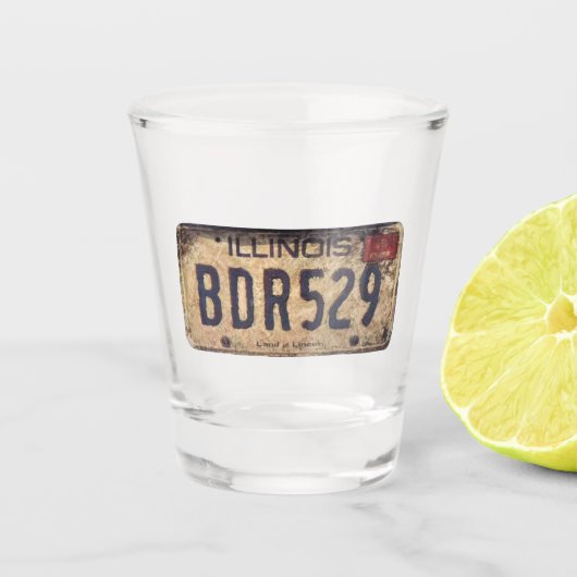 BDR529 Bluesmobile Licentie Bord Shot Glass Glas (Voorkant)