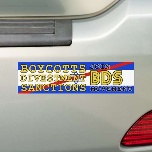 BDS-beweging boycot Israël Bumpersticker (Op auto)