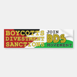 BDS-beweging steunt Palestina Bumpersticker