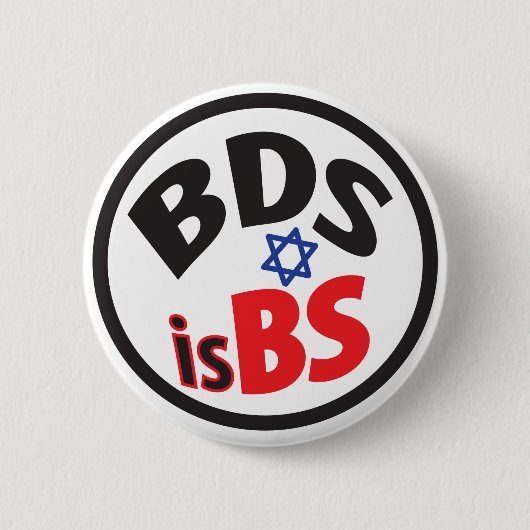 BDS is BS. Knoop Ronde Button 5,7 Cm (Voorkant)
